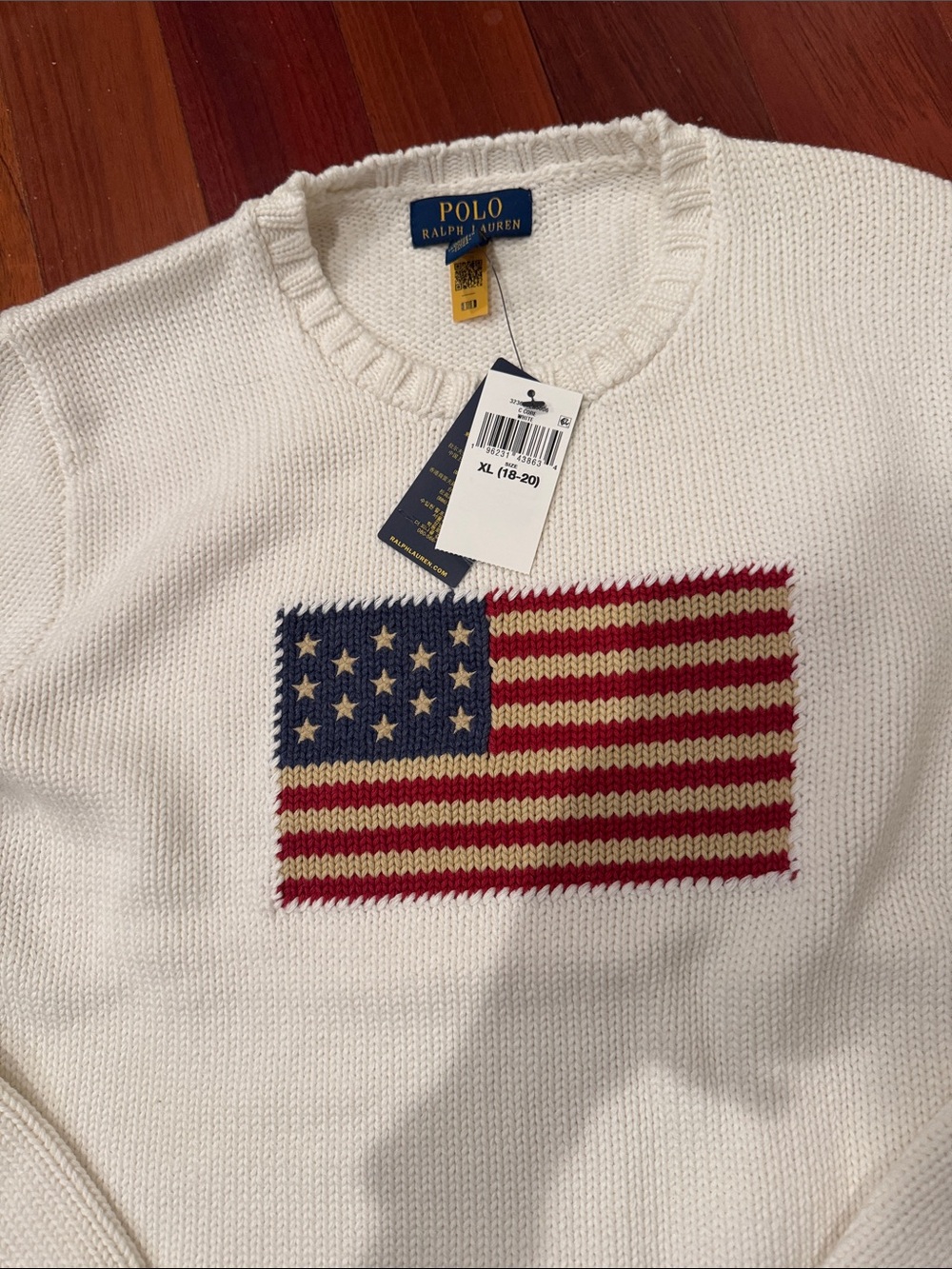 Polo Ralph Lauren Iconic American Flag Cotton Sweater - Picture 3 of 11
